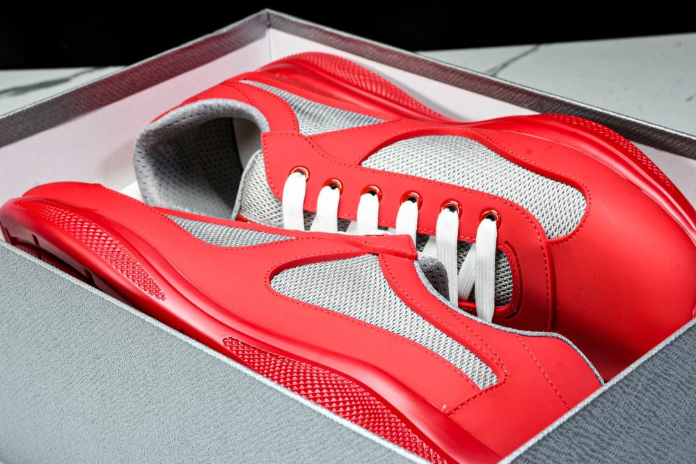 Prada America's Cup Sneaker Soft Rubber 'Red' - Image 35