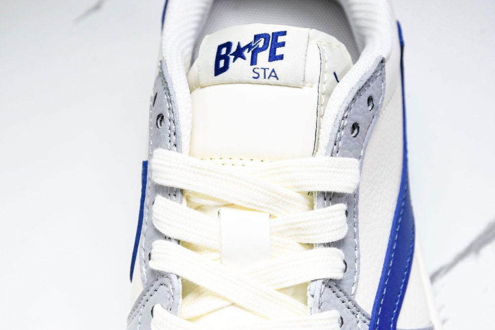 Travis Scott AJ1 Low x BAPE 'Blue Grey White' (Custom) - Image 11