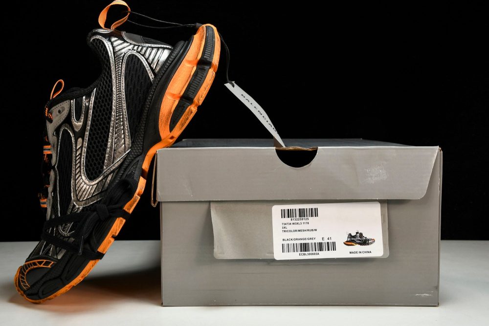 3XL Sneaker 'Black Orange Grey' - Image 26