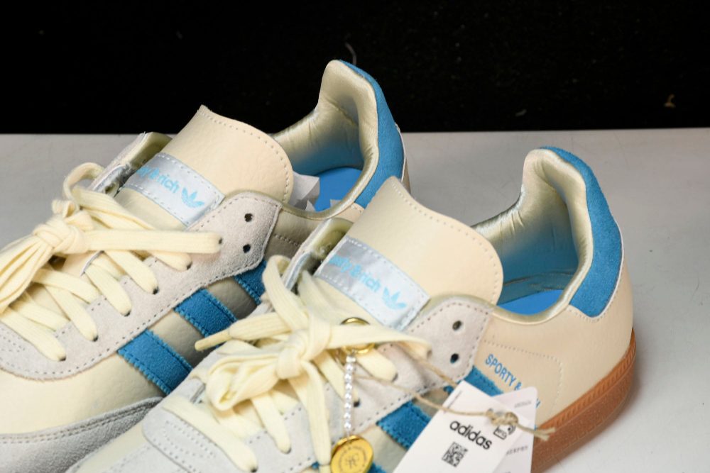 Samba x Sporty & Rich 'Cream Blue' - Image 21