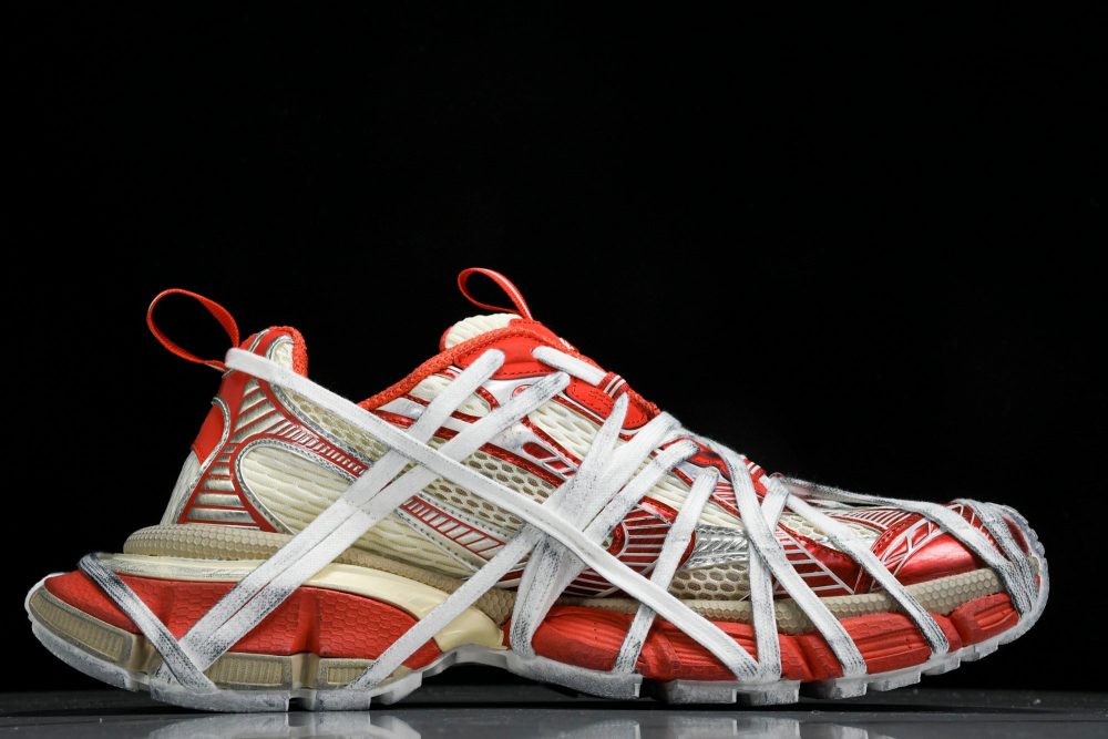 3XL Sneaker Extreme Lace 'White Orange' - Image 3