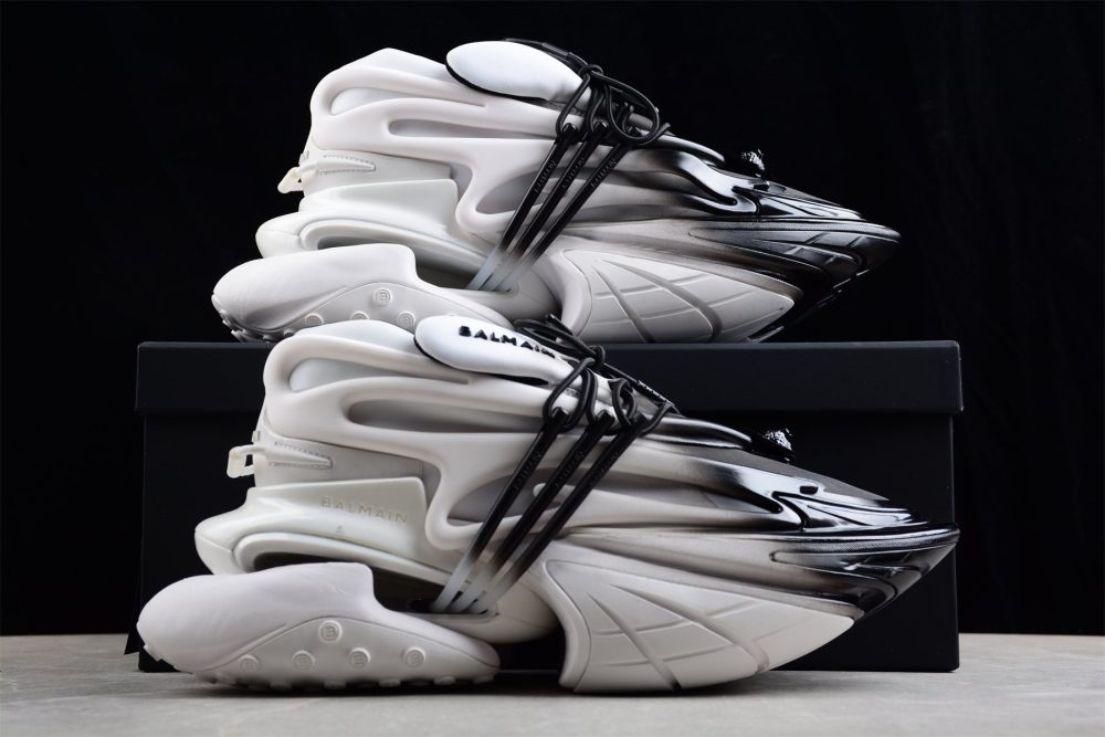 Balmain Unicorn Low-Top 'White Black Gradient' - Image 16