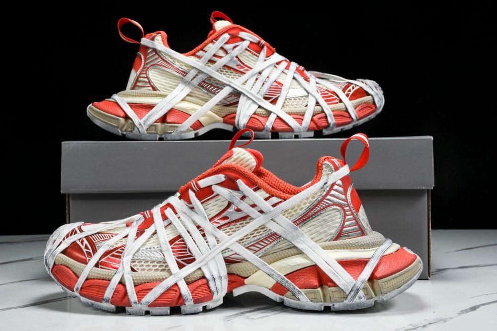 3XL Sneaker Extreme Lace 'White Orange' - Image 24
