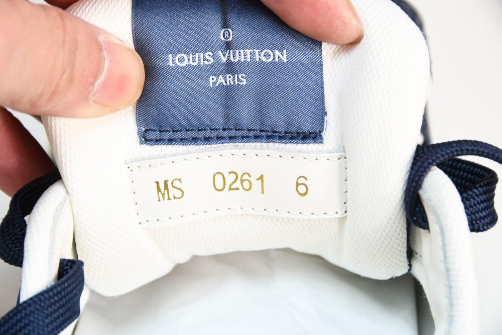 Louis Vuittоп Trainer Low Velcro Strap 'Navy Mesh' - Image 14