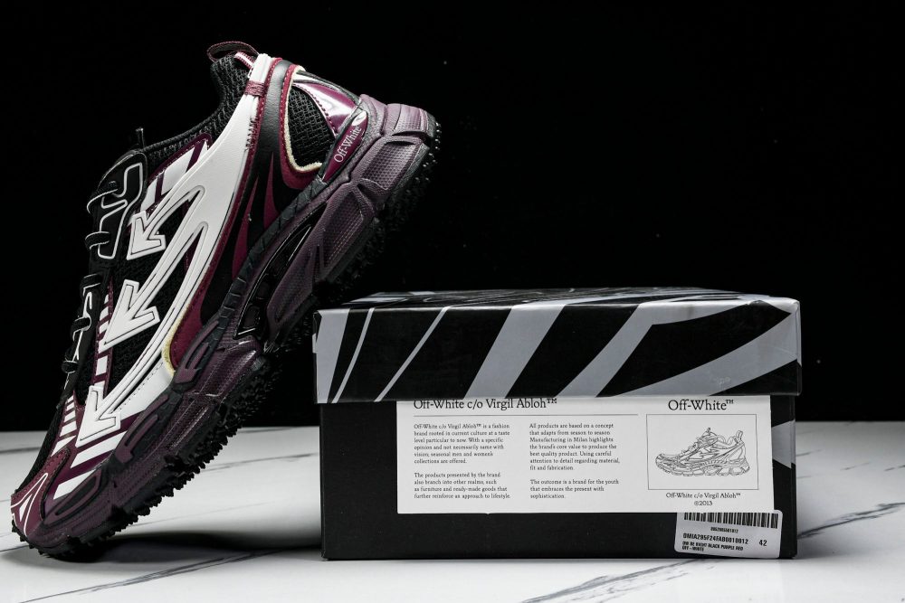Off-White "Be Right Back" Sneaker 'Black Purple' - Image 25