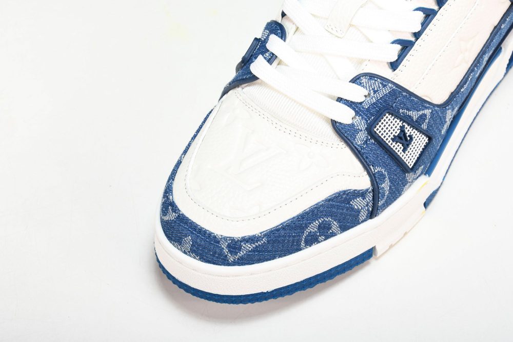 Louis Vuittоп Trainer Low 'Monogram Denim White Blue' - Image 9