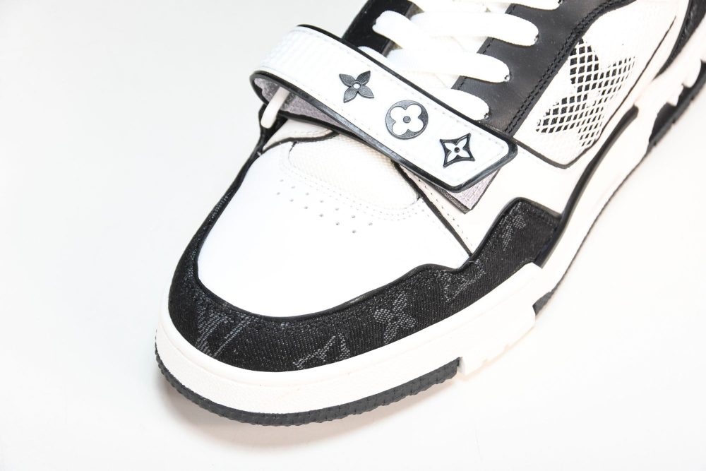 Louis Vuittоп Trainer Low Velcro Strap 'Monogram Denim Black' - Image 9