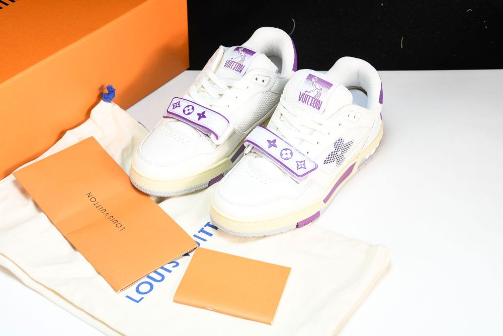 Louis Vuittоп Trainer Low Velcro Strap 'Violet Mesh' - Image 21