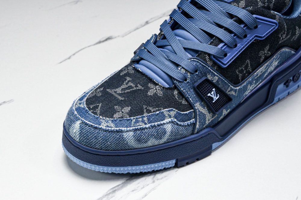 Louis Vuittоп Trainer Low 'Blue Denim Monogram Textile' - Image 9