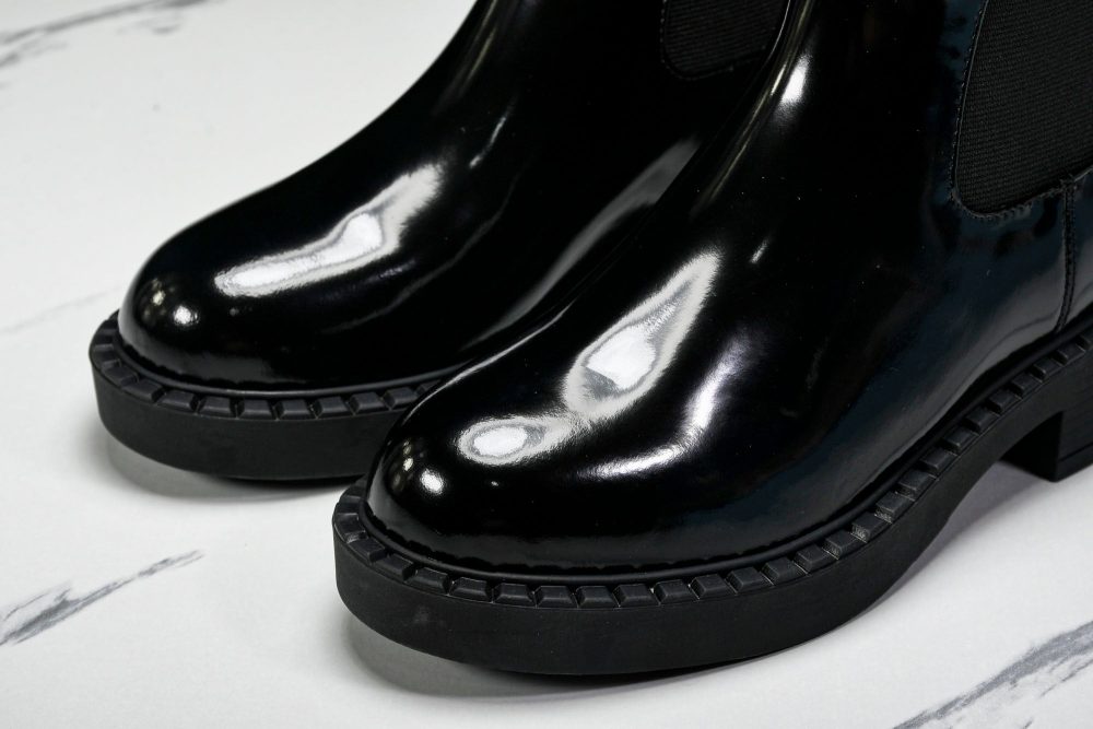 Prada Patent Chelsea Boots 'Black' - Image 12