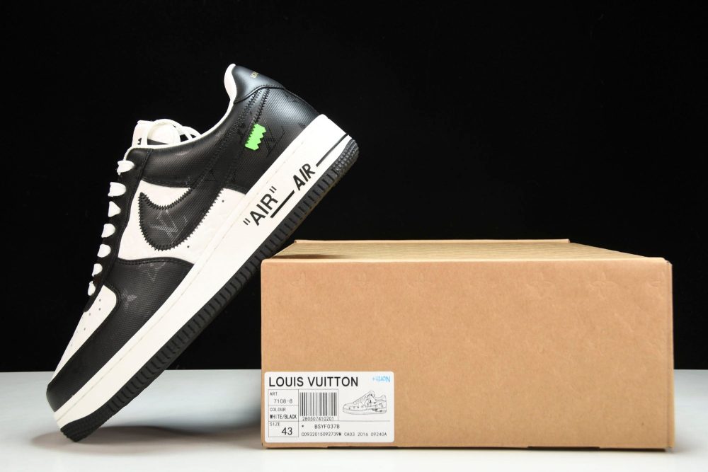 Louis Vuittоп x AF1 by Virgil Abloh 'Black White' - Image 27