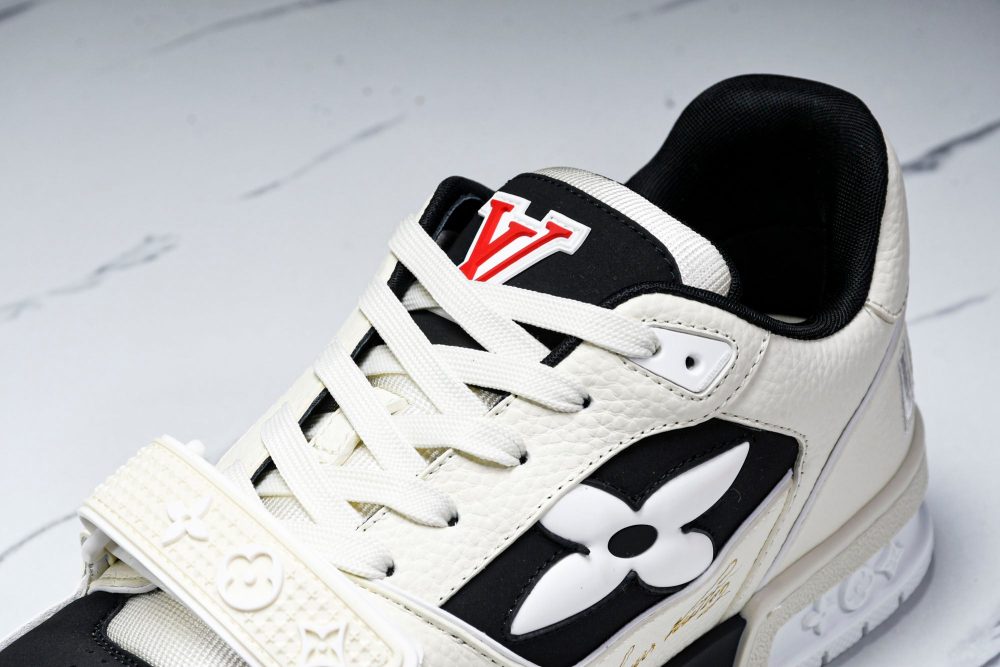 Louis Vuittоп Trainer Low Velcro Strap 'Black White' - Image 10