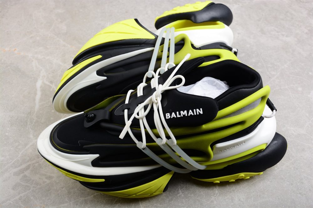 Balmain Unicorn Low-Top 'Black Yellow' - Image 8