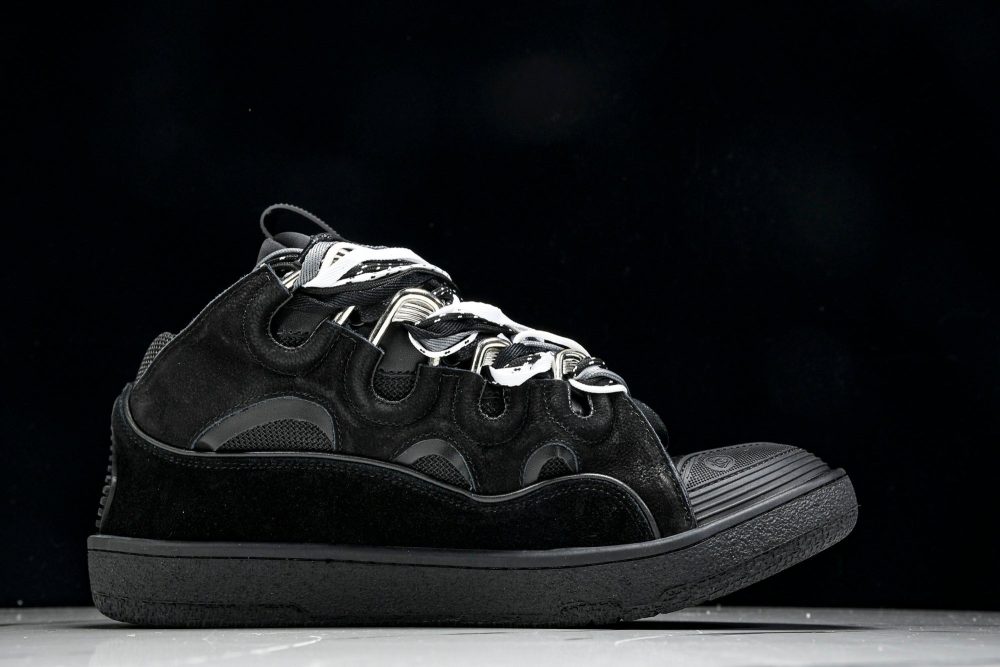 Lanvin Curb Sneaker 'Black Extreme Laces' - Image 3