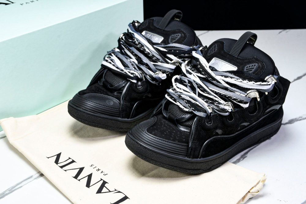 Lanvin Curb Sneaker 'Black Extreme Laces' - Image 20