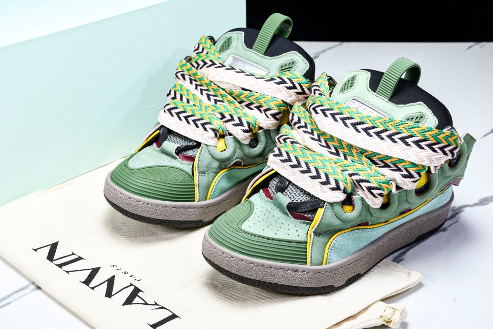 Lanvin Curb Sneaker 'Green' - Image 28