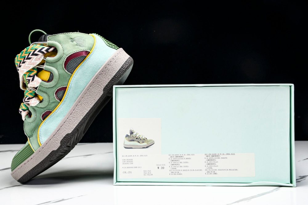 Lanvin Curb Sneaker 'Green' - Image 32