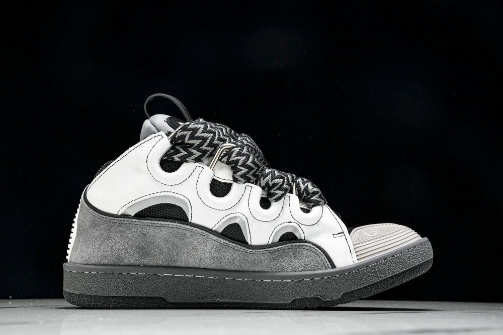 Lanvin Curb Sneaker 'Grey Black' - Image 3