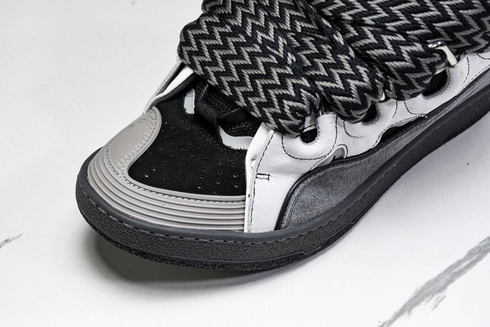 Lanvin Curb Sneaker 'Grey Black' - Image 12