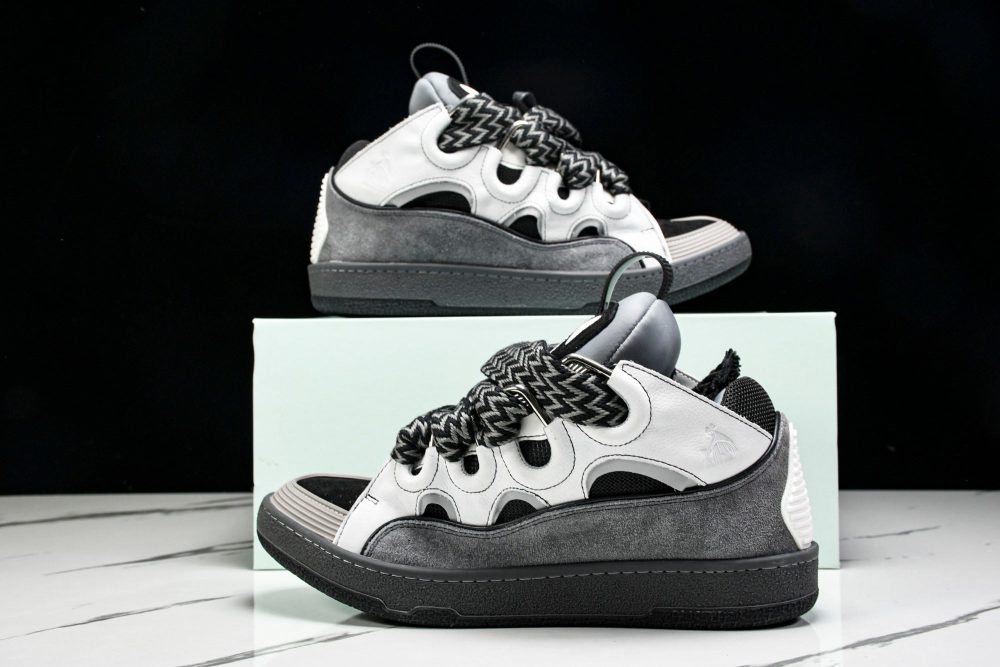 Lanvin Curb Sneaker 'Grey Black' - Image 23