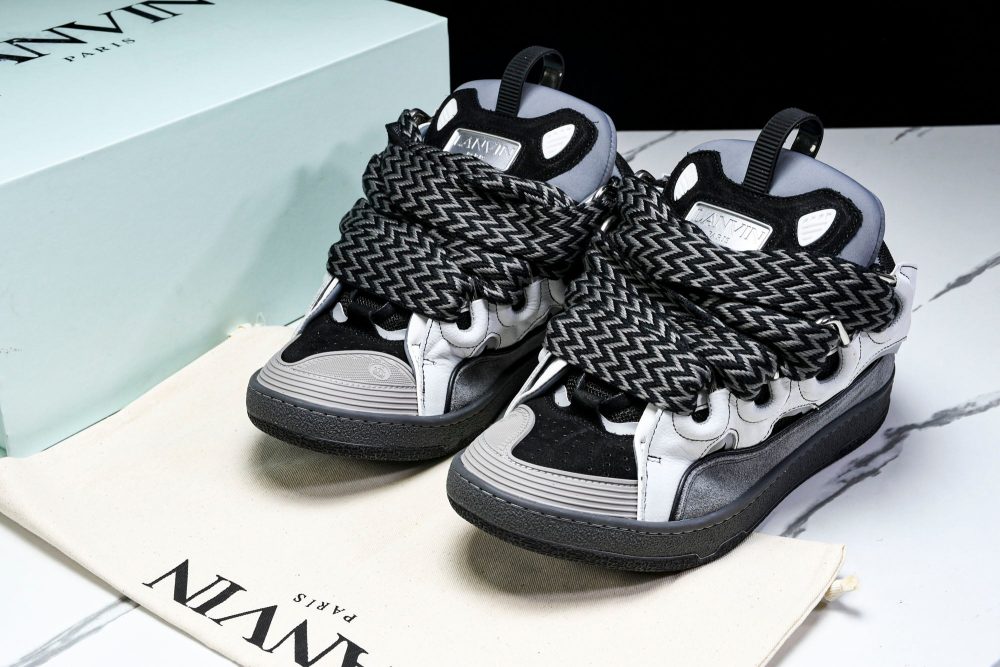 Lanvin Curb Sneaker 'Grey Black' - Image 24