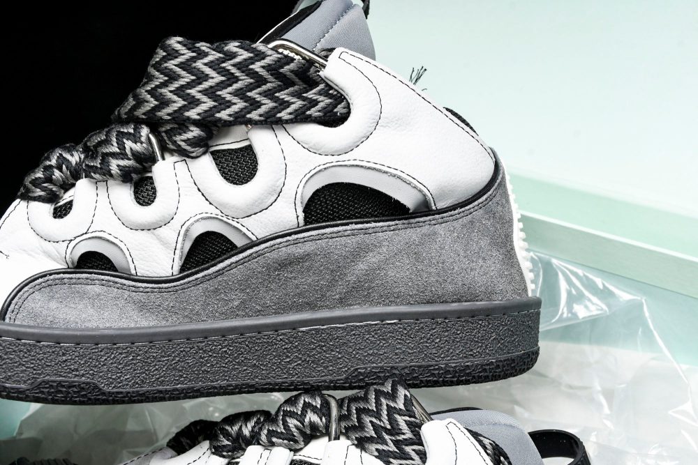 Lanvin Curb Sneaker 'Grey Black' - Image 17