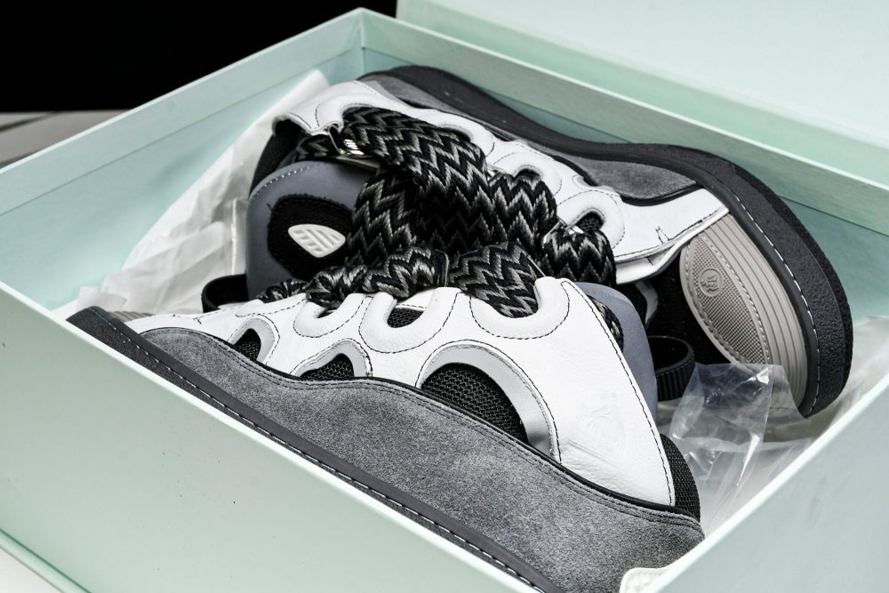 Lanvin Curb Sneaker 'Grey Black' - Image 18