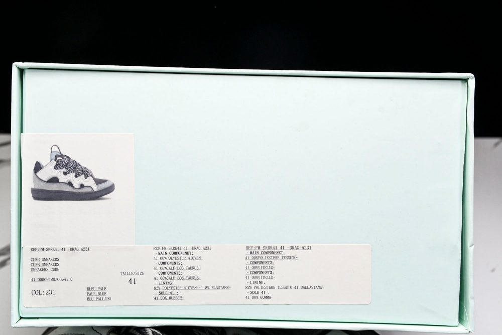 Lanvin Curb Sneaker 'Grey Black' - Image 25