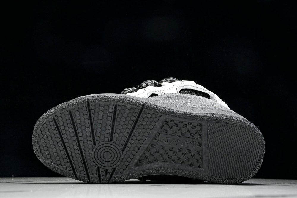 Lanvin Curb Sneaker 'Grey Black' - Image 6