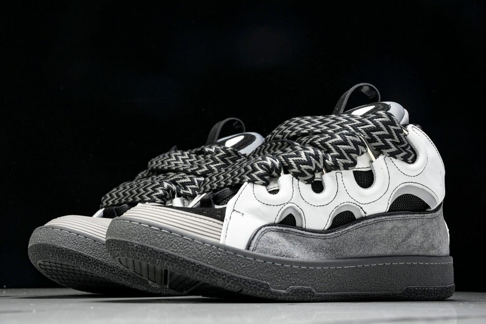 Lanvin Curb Sneaker 'Grey Black' - Image 2