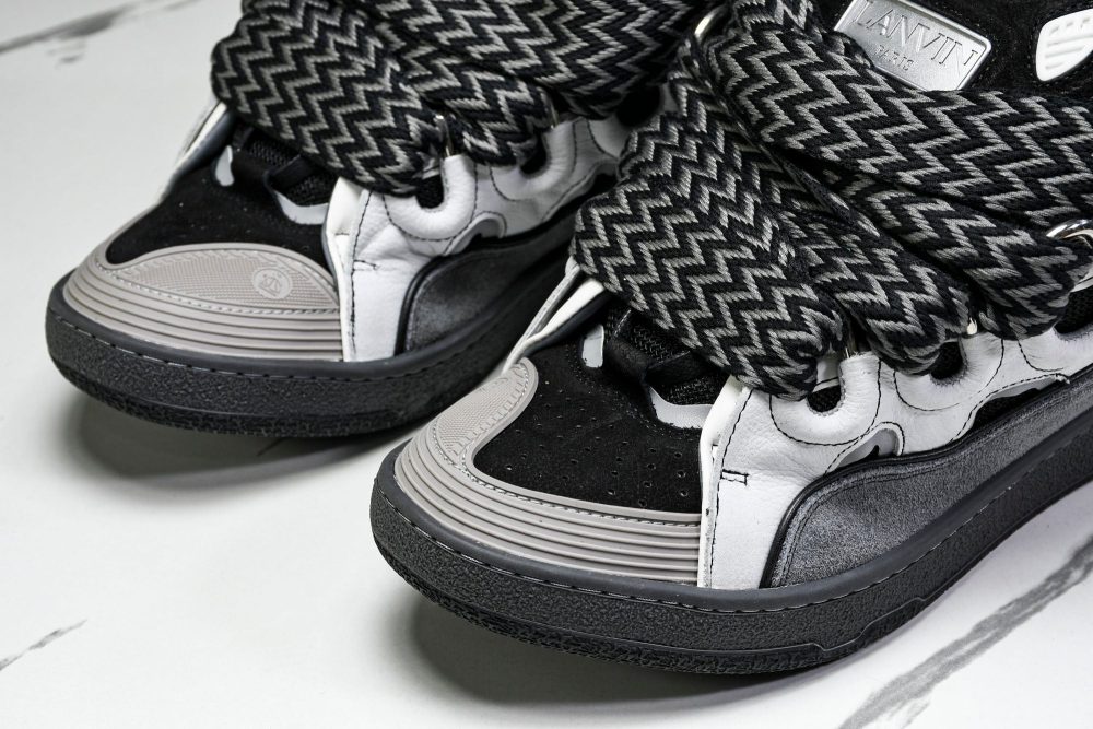 Lanvin Curb Sneaker 'Grey Black' - Image 34