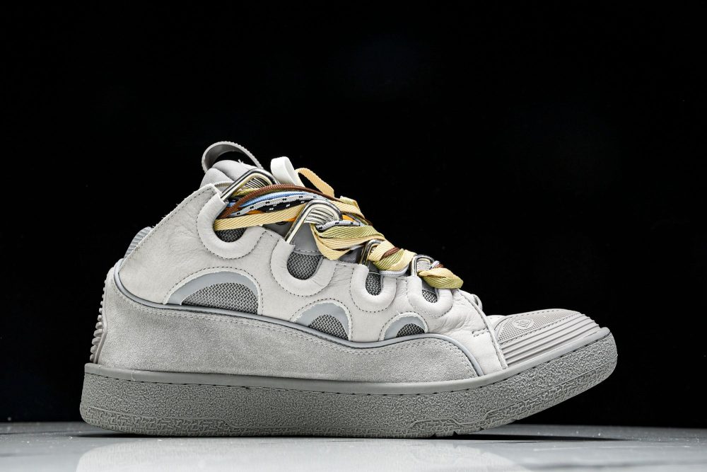 Lanvin Curb Sneaker 'Grey Extreme Laces' - Image 3