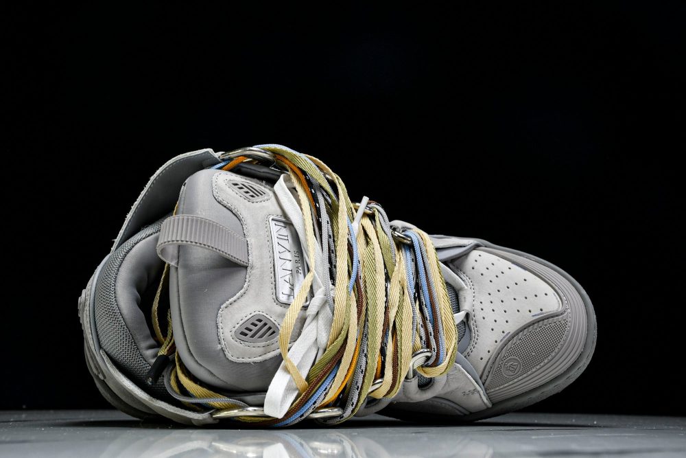 Lanvin Curb Sneaker 'Grey Extreme Laces' - Image 4
