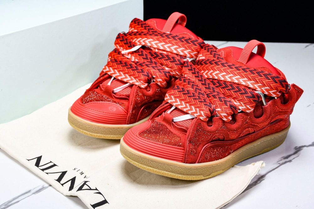 Lanvin Curb Sneaker 'Red' - Image 18