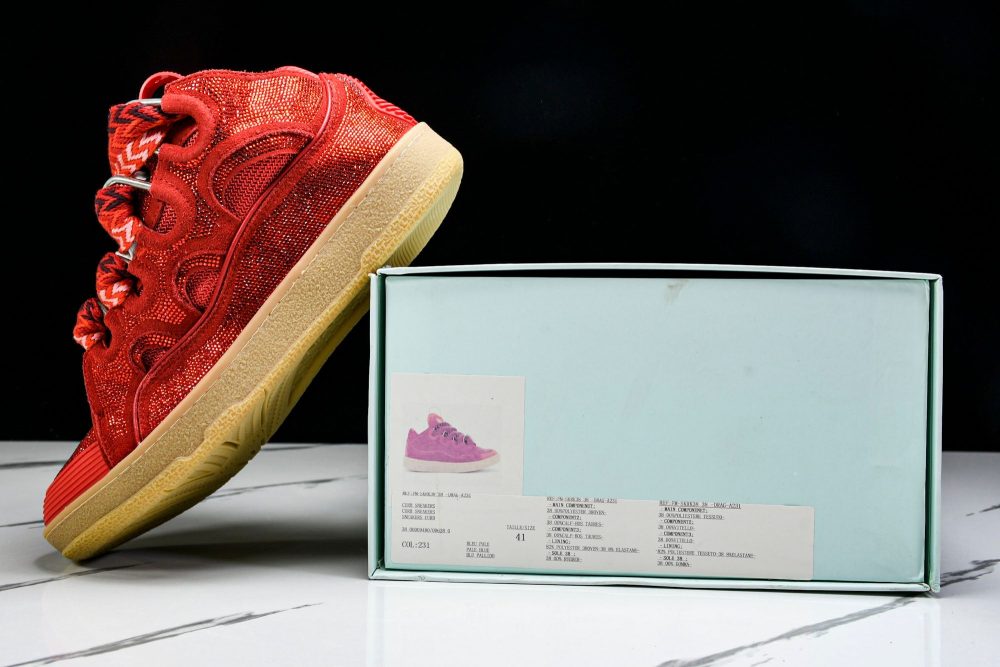 Lanvin Curb Sneaker 'Red' - Image 21