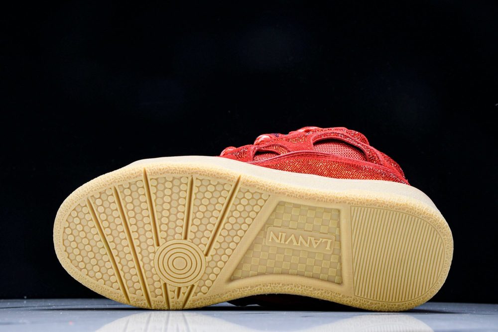Lanvin Curb Sneaker 'Red' - Image 4