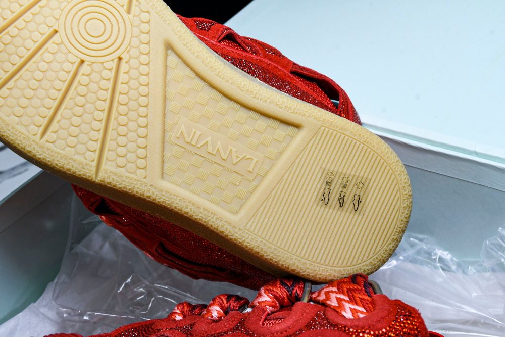Lanvin Curb Sneaker 'Red' - Image 27