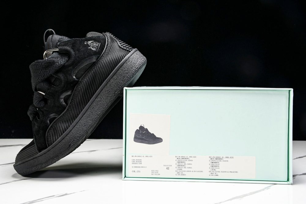 Lanvin Curb Sneaker 'Triple Black' - Image 12
