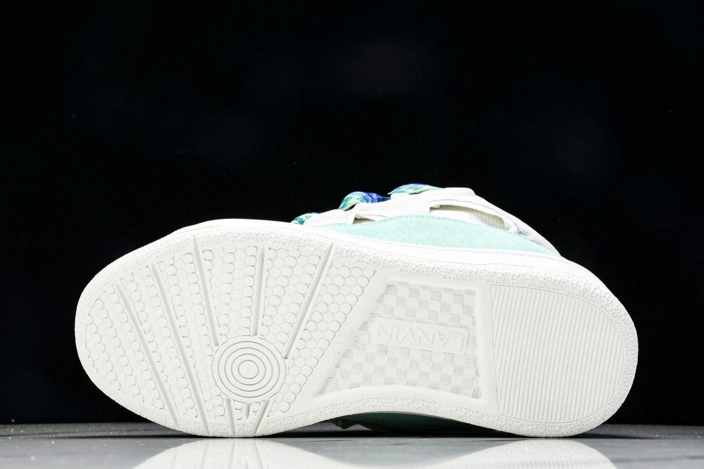 Lanvin Curb Sneaker 'White Blue' - Image 4