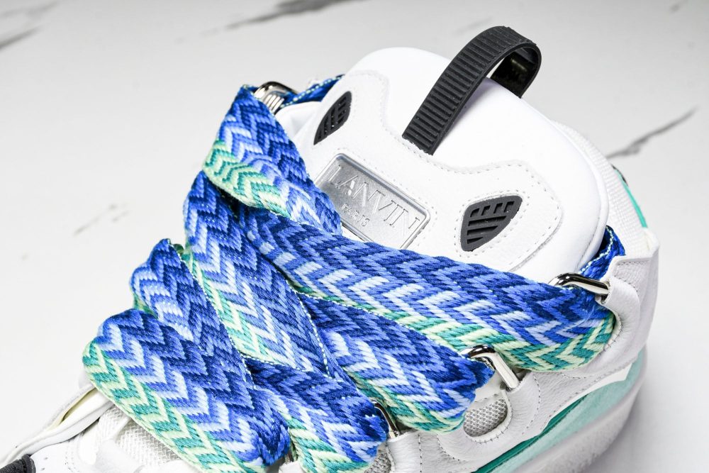 Lanvin Curb Sneaker 'White Blue' - Image 12