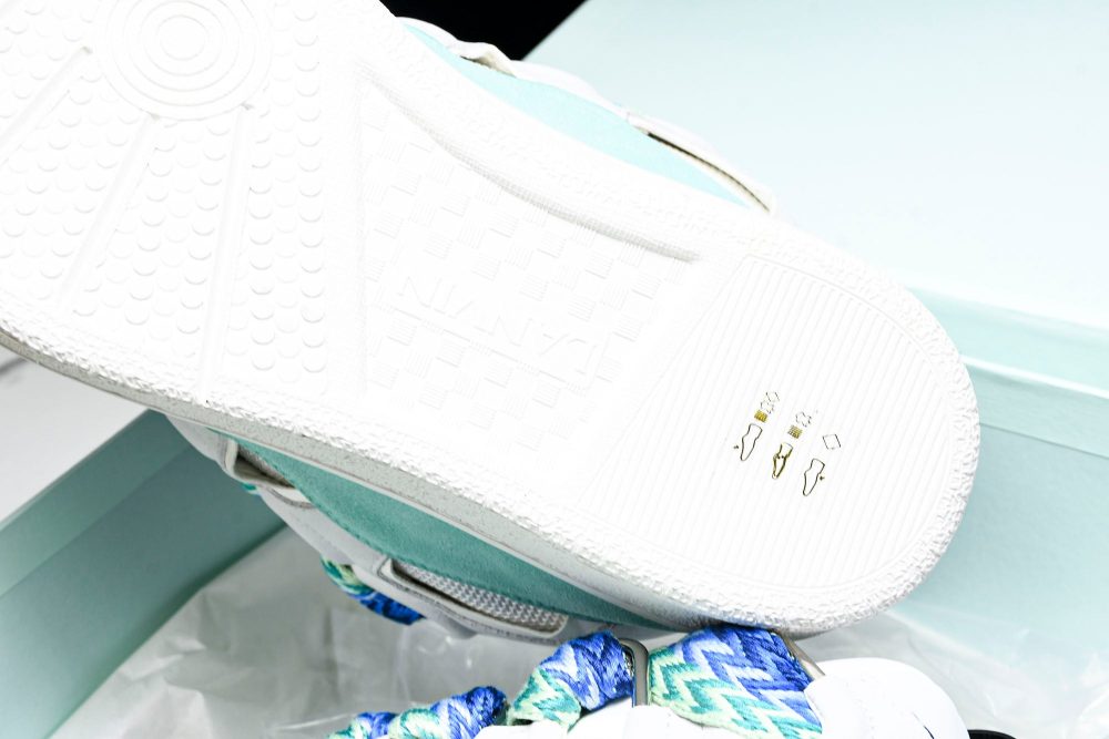 Lanvin Curb Sneaker 'White Blue' - Image 22
