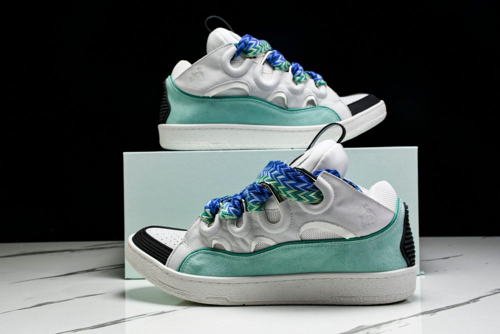 Lanvin Curb Sneaker 'White Blue' - Image 26