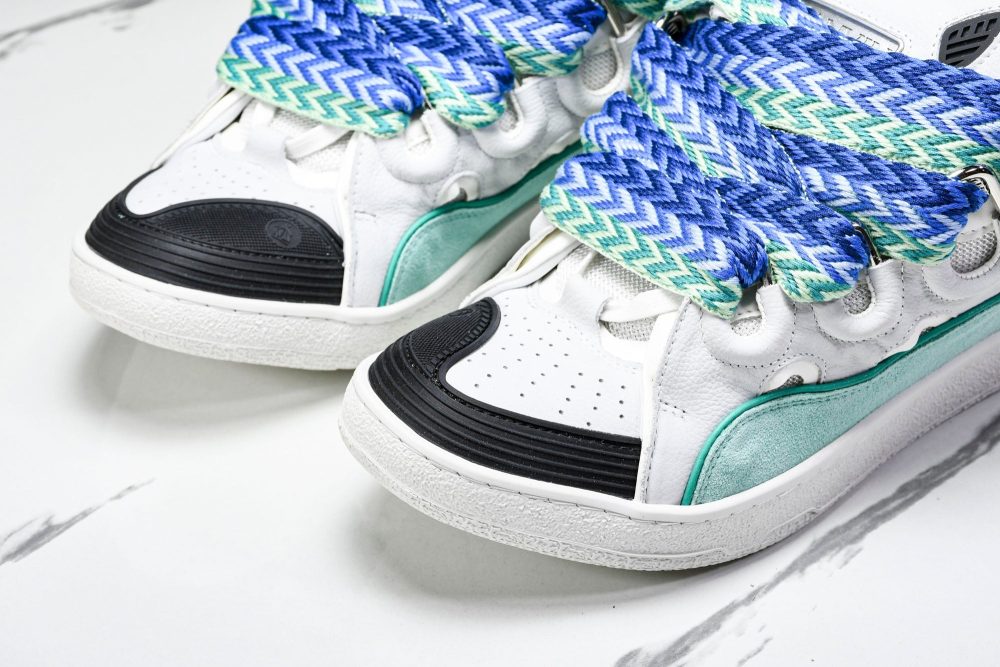 Lanvin Curb Sneaker 'White Blue' - Image 25