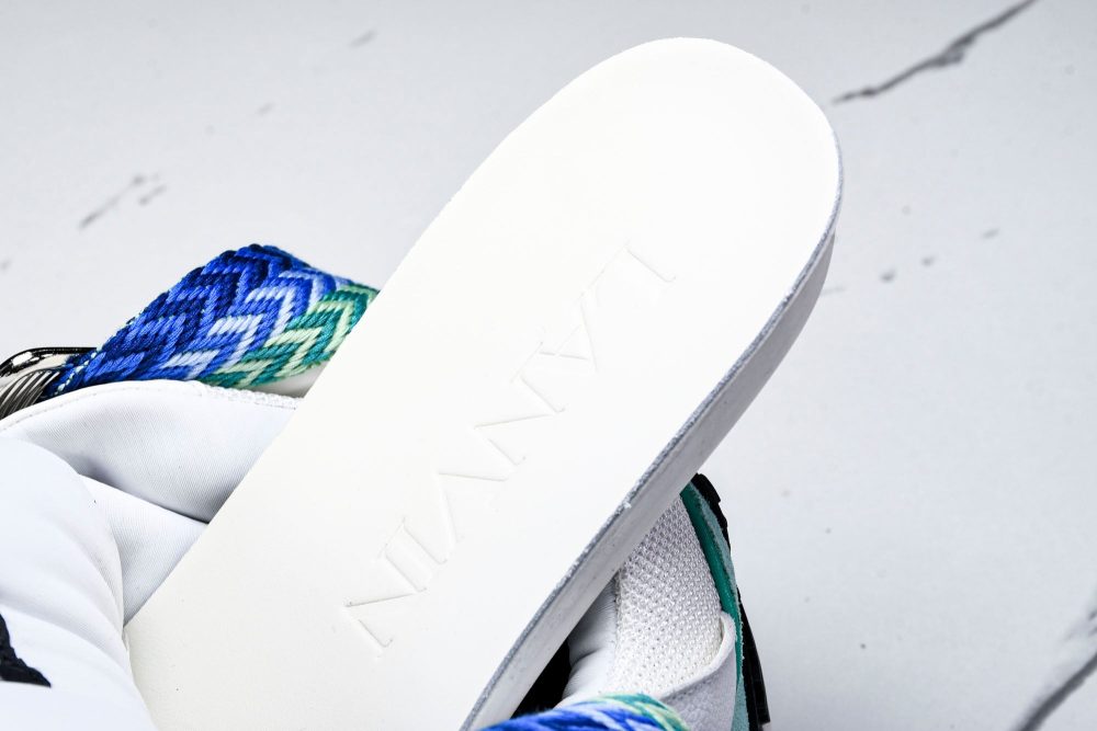 Lanvin Curb Sneaker 'White Blue' - Image 13