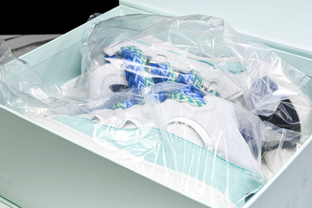 Lanvin Curb Sneaker 'White Blue' - Image 19