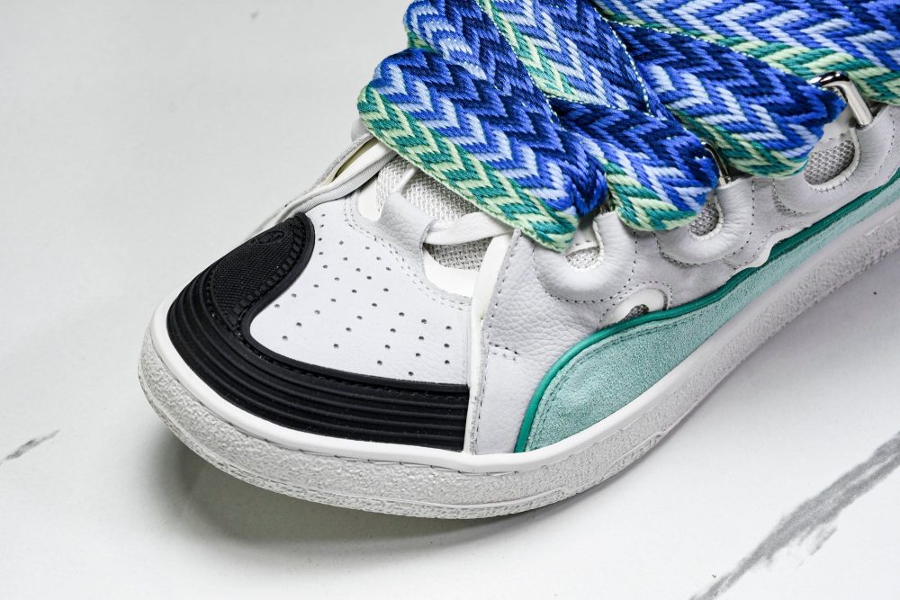 Lanvin Curb Sneaker 'White Blue' - Image 11
