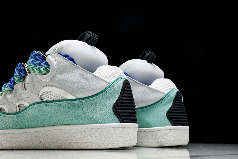 Lanvin Curb Sneaker 'White Blue' - Image 10