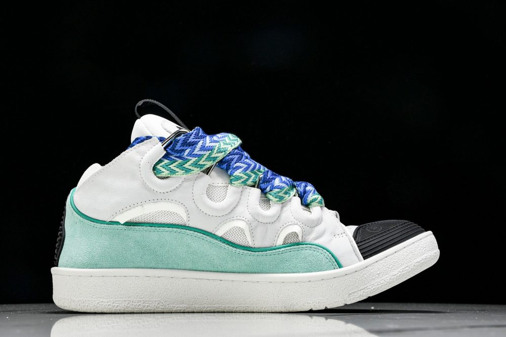 Lanvin Curb Sneaker 'White Blue' - Image 3