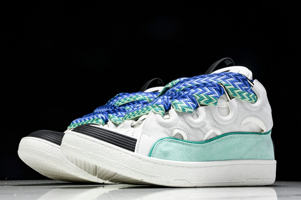 Lanvin Curb Sneaker 'White Blue' - Image 2