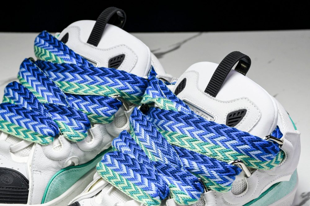 Lanvin Curb Sneaker 'White Blue' - Image 17